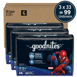 Goodnites Nighttime Bedwetting Underwear, Boys' XS (28-43 lb.), 99 Ct (3 Packs of 33), Packaging May Vary