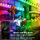 300FT Permanent Outdoor RGB Lights - IP67 Waterproof with Smart App Control Remote, DIY Scene Modes, Music Synchronization, Eaves Light for Garden Decor, Deck, Christmas, Party, Party, Halloween,Roof