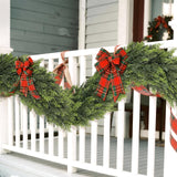 5FT Real Touch Cedar Garland - Artificial Christmas Garland Fake Green Faux Thick and Lush Pine Needles Garlands for Table Fireplace Mantle Holiday Home Indoor Outdoor Decor (1PCS)