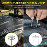 120 Pcs Landscape Staples, Thickened Landscape Fabric Stakes Heavy Duty(8 Gauge), Not Easy to Bend 6 inch Galvanized Garden Stakes for Plant Support, More Holding Power Than U-Shaped Landscape Pins
