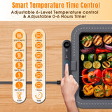Warming Mat for Food Extra Large, Electric Roll Up Food Warming Mat for Buffet, Warming Tray Mat for Food XXL, 35.4"x15.7" Portable Heating Pad for Parties, 6 Level Temp 6 Hour Timer, Gifts
