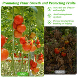 24+240P Tomato Roller Hooks with 49.2FT String and Tomato Trellis Clips, Pletpet Roller Hooks for Tomatoes Trellis Roller Hooks with Twine for Vine Plant Twine Crop
