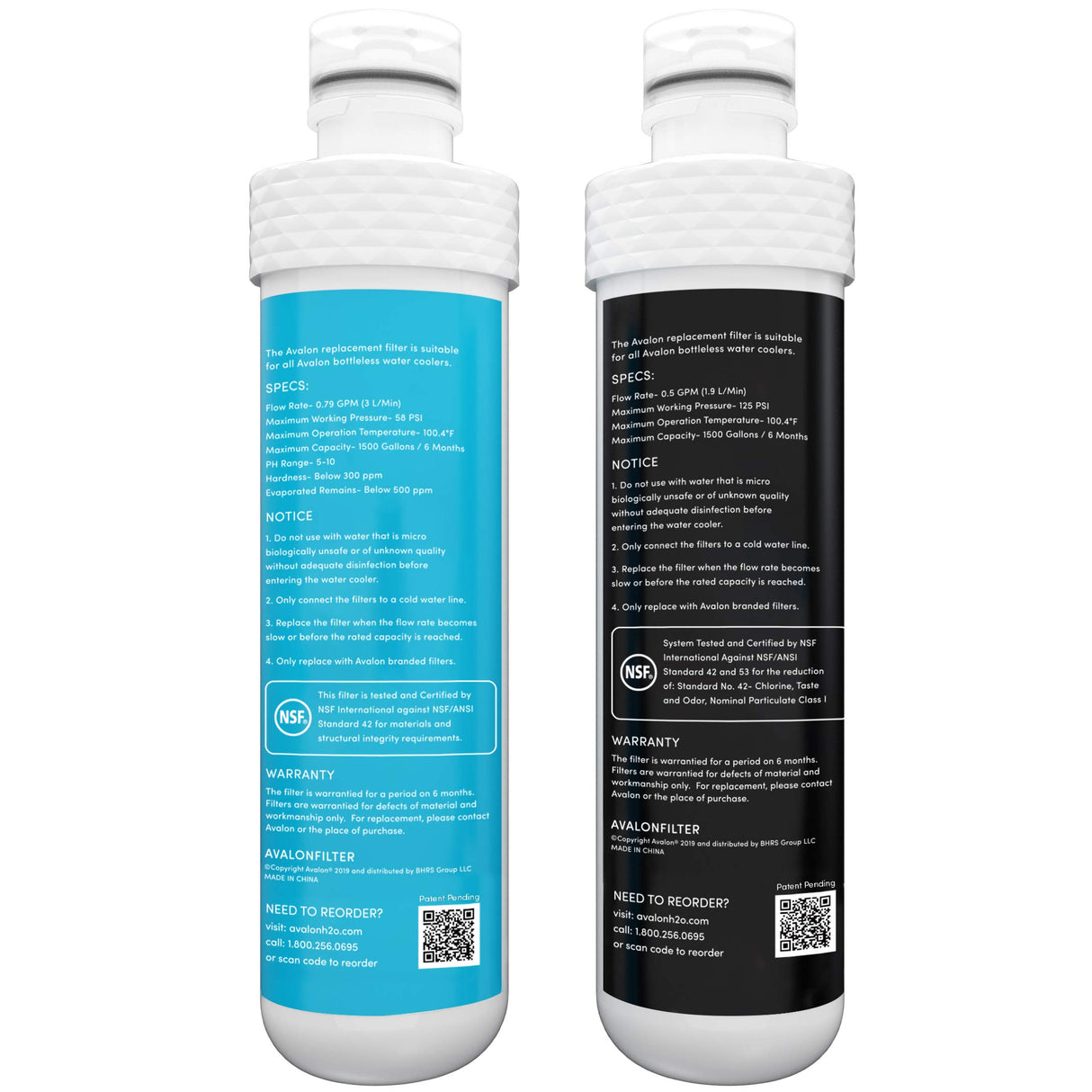Avalon Genuine Replacement Filters for Avalon Bottleless Water Coolers, NSF Certified, Patented, 2 Count (Pack of 1)