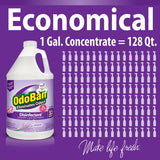 OdoBan Disinfectant Concentrate and Odor Eliminator, Made in the USA, Lavender Scent, 4 Gallons