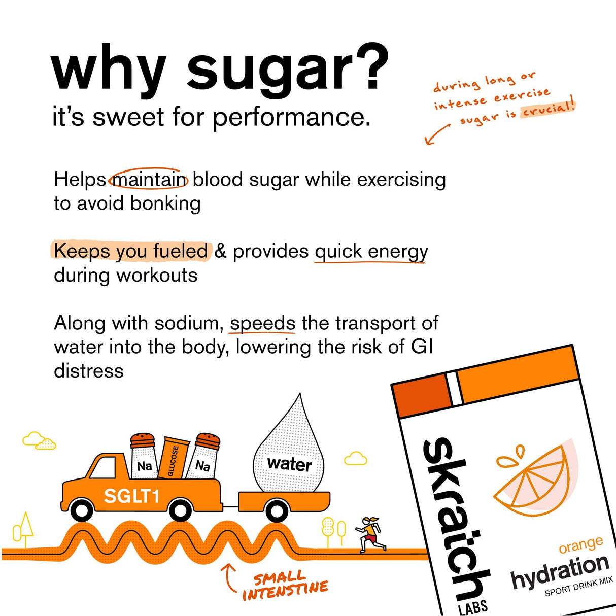 Skratch Labs Hydration Powder | Sport Drink Mix | Electrolytes Powder for Exercise, Endurance, and Performance | Orange | 20 Servings | Non-GMO, Vegan, Kosher
