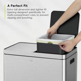 EKO 8 Gallon Trash Bags Drawstring 1.2 Mil - 100 Count White Medium Garbage Bags Unscented, 30 Liter Plastic Kitchen Trash Bags with Easy-Dispense, Code F-1