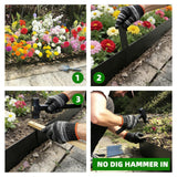 12 Pack Galvanized Steel Landscape Lawn Edging, 40" X 6" Metal Landscape Edging Border with 12 Clips, Metal Garden Edging Border, Metal Edging for Landscaping, Garden, Yard, Pathway(40Ft Total)
