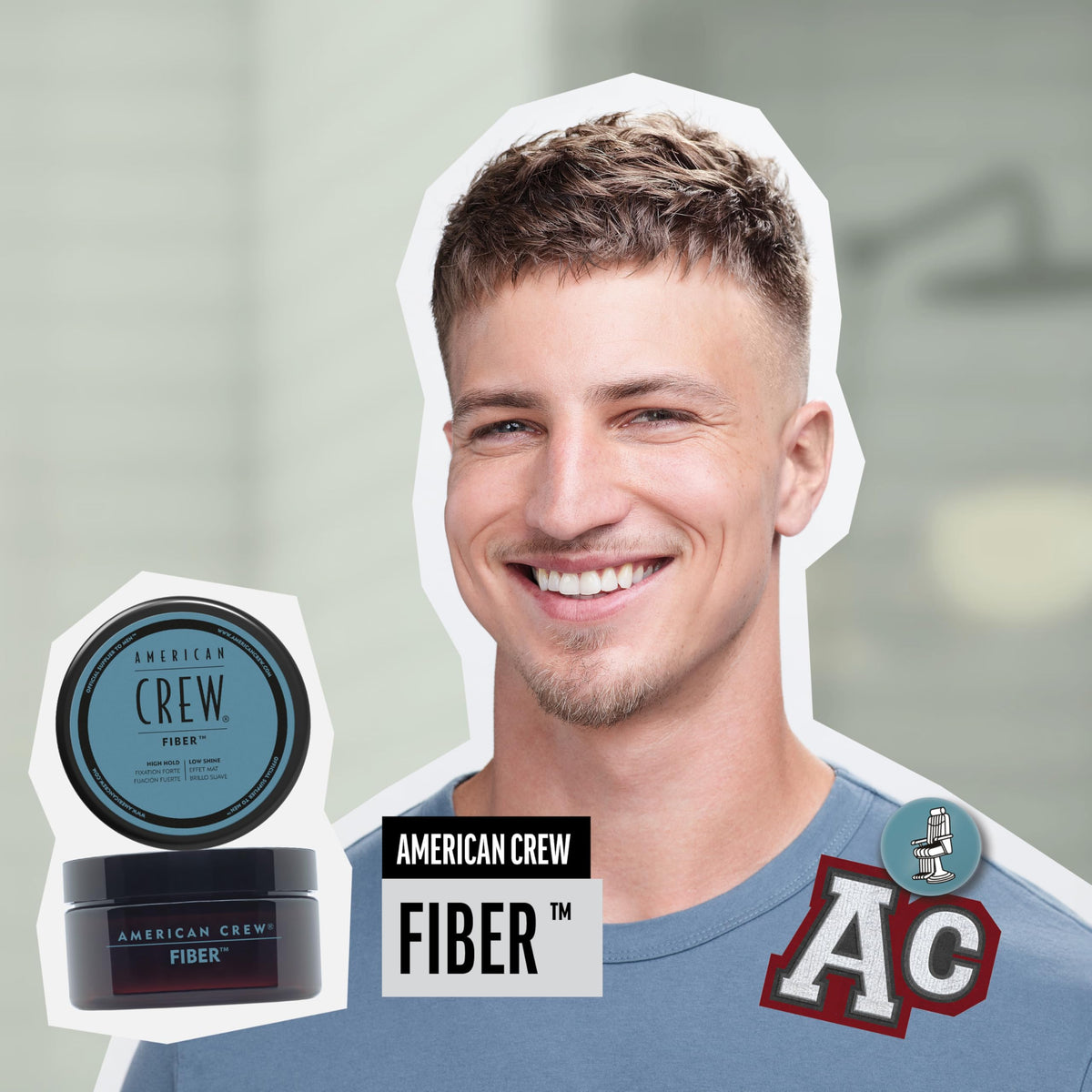 American Crew Men's Hair Fiber, High Hold & Low Shine, 3 oz