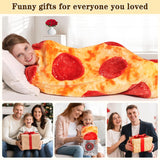 mermaker Pepperoni Pizzas Blanket 71 inches for Adult Kids, Realistic Pizzas Throw Blanket Funny Gifts for Women Men Teen Boy Girl, 285 GSM Soft Flannel Food Blanket for Christmas Birthday Gifts-Red