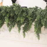9FT Christmas Cedar Garland Artificial Real Touch Thickness Realistic Greenery Pine Garland for Mantle Fireplace Outdoor Indoor Christmas Decorations