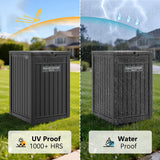 GULAIMOAO Package Delivery Box for Outside, Storage Box with Lockable Secure, Outdoor Resin Package Drop Container Waterproof for Backyard, Garden, Patio & Lawn, Black