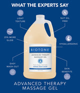 BIOTONE Advanced Therapy Massage Gel, Smooth, Silky Glide Without the Oil Feel, Ideal Workability, Nut-Oil Free, Hypoallergenic