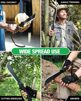 Mossy Oak Machete with Saw, 19" Sharp Machete with Sheath