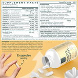 CystoRebalance 25-in 1 Bone Strength Supplement - for Natural Growth, Digestion and Stress - High Absorption - Calcium, Magnesium, Zinc, Ashwaganda and Multivitamins for Age 12+ | 60 Caps