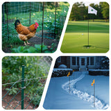 Garden Stakes 48 inch 20 Pack 0.27" Dia Solid Glassfiber Plant Support Rod Tomato Trellis Stakes (Black)