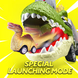 JOYIN 13 in 1 Dinosaur Toys for Kids 3-5, Dinosaur Truck with 12 Pull Back Cars, Birthday Gifts Toys for 3 4 5+ Year Old Boy, Transport Carrier Truck for Toddlers, Christmas Great Gifts for Grandkids