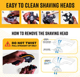 The Cut Buddy Bald Buddy Head Shaver, Waterproof, Rechargeable Electric Razor, Cordless, Ergonomic Design, Battery & Cleaning Indicator