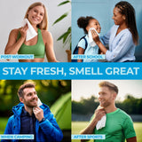 XL Body Wipes - (4 Pack) 200 Shower Wipes + 16 Travel Bath Sheets - 9" x 12" Thick Cleansing Waterless Washcloths - No Rinse Disposable Adult Wash Cloths for Elderly Incontinence, Camping Essentials