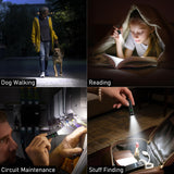 Blukar 2 Pack Rechargeable EDC Flashlight, 360L Mini Keychain Flash Light with 3 Lighting Modes, Memory Function, Waterproof, Compact and Portable Pocket Light for Everyday Carry, Emergency, Camping