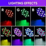 DJBoomy Stage Lights 36 DJ LED Par Light RGB Party Lights Uplights with Sound Activated Remote DMX Control for Disco Dance Wedding Club Christmas Birthday Music Party Stage Lighting
