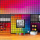 HUES and CUES - Vibrant Color Guessing Board Game for 3-10 Players Ages 8+, Connect Clues and Guess from 480 Color Squares
