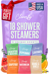 Cleverfy Shower Steamers Aromatherapy – Stocking Stuffers for Women, Teens and Wife – Christmas Gifts for Women and Teen Girls – White Elephant Gifts for Adults – 18 Tablets