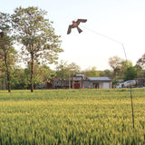 Bird Hawk Flying Kite with Pole Crop Protector Bird Scare Flying Kite with 4m Pole Has The Effect of Scaring Birds