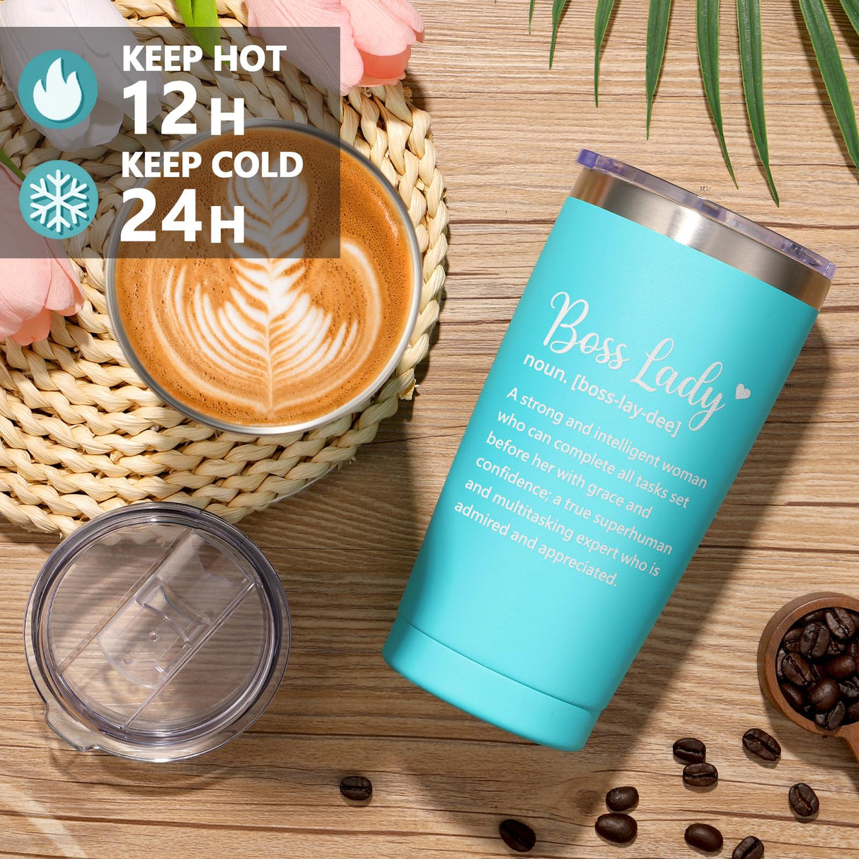 Boss Day Gifts for Her Women, Best Boss Lady Gifts for Women Cool Bosses Gift Basket for Female, Funny Thank You Bosses Lady Appreciation Birthday Christmas Farewell Gift Set with Canvas Tote Bag