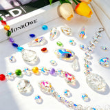 DIY Suncatchers 212pcs Sun Catchers Making Kit for Adults Clear Hanging Prism Sun Catcher with Crystals Rainbow Maker 12 Hanging Glass Prisms Parts Suncatcher Home/House Garden Decor (Creative Styles)