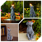 Goodeco Dog Statue with Solar Butterfly - Ideal Gifts for Mom, Dad or Birthdays, Beautifully Crafted Outdoor Decorations to Wow Your Guests