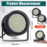 Funtery 2 Pcs Bright Halloween Strobe Light 88 LEDs Flash Party Lighting Sound and Speed Modes Flashing Stage Lights for Christmas Birthday Party Room Dance DJ Bar Karaoke Show Wedding(White)