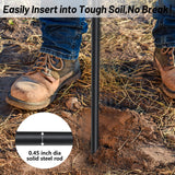 cogardenshower Metal Soil Probe Rod - Septic Tank Locator Tool with T Handle,32-48 Inch Adjustable Ground Probe Rod Steel for Tile Probing,Soil Compaction, Pipe and Gopher Runs Locating