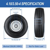 Cubesprings 4.10/3.50-4 Tire and Wheel Flat Free -2Pack