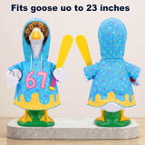 Sloakify Summer 67 Baseball Porch Goose Outfits, Ice Cream Hoodie Wigs for 23 inch Goose, Geese Statue Clothes Costume 4 Pcs Accessories, Birthday Party Garden Outdoor Yard Lawn Patio Decor