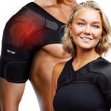 ZENKEYZ Shoulder Brace for Women & Men, Torn Rotator Cuff Shoulder Support, Neoprene Shoulders Compression Sleeve - Injury Pain Relief Arm Sleeves for Men & Women, Left & Right (Black, 2XL)
