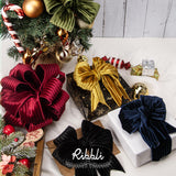 Ribbli Glossy Moss Green Velvet Wired Ribbon 2.5 Inch Striped Velvet Christmas Ribbon for Gift Wrapping Christmas Tree Decoration Crafts Wreaths Supplies-Continuous 10 Yards