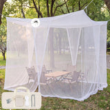 Gilprop Extra Large Mosquito Net for Patio 12.5 x 10 ft Outdoors Four Sided Insect House Screen Netting White Outside Canopy Bug Protection Netting for Gazebo Porch Garden Terrace
