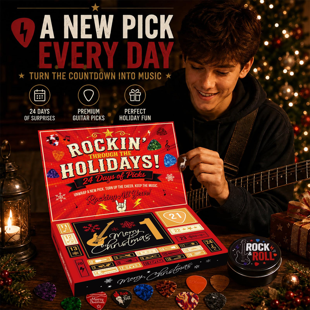 Guitar Picks Advent Calendar 2026 for Adult Teens