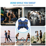ZELUS Weighted Vest, 6lb/8lb/12lb/16lb/20lb/25lb/30lb Weight Vest with Reflective Stripe for Workout, Strength Training, Running, Fitness, Muscle Building, Weight Loss, Weightlifting, Blue(20 lb)