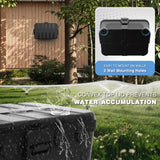 Flemoon Large Outdoor Electrical Box (12.5 x 8.5 x 5 inch), IP54 Waterproof Extension Cord Cover Weatherproof, Protect Outlet, Plug, Socket, Timer, Power Strip, Holiday Light Decoration, Black