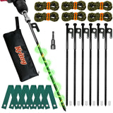 Tree Stakes Kits, 6 PCS 12" Heavy Duty Steel Tree Stakes and Supports Kits