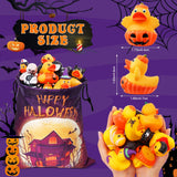24 Pcs Halloween Rubber Ducks Bulk with Bag for Jeep Ducking Party Favors