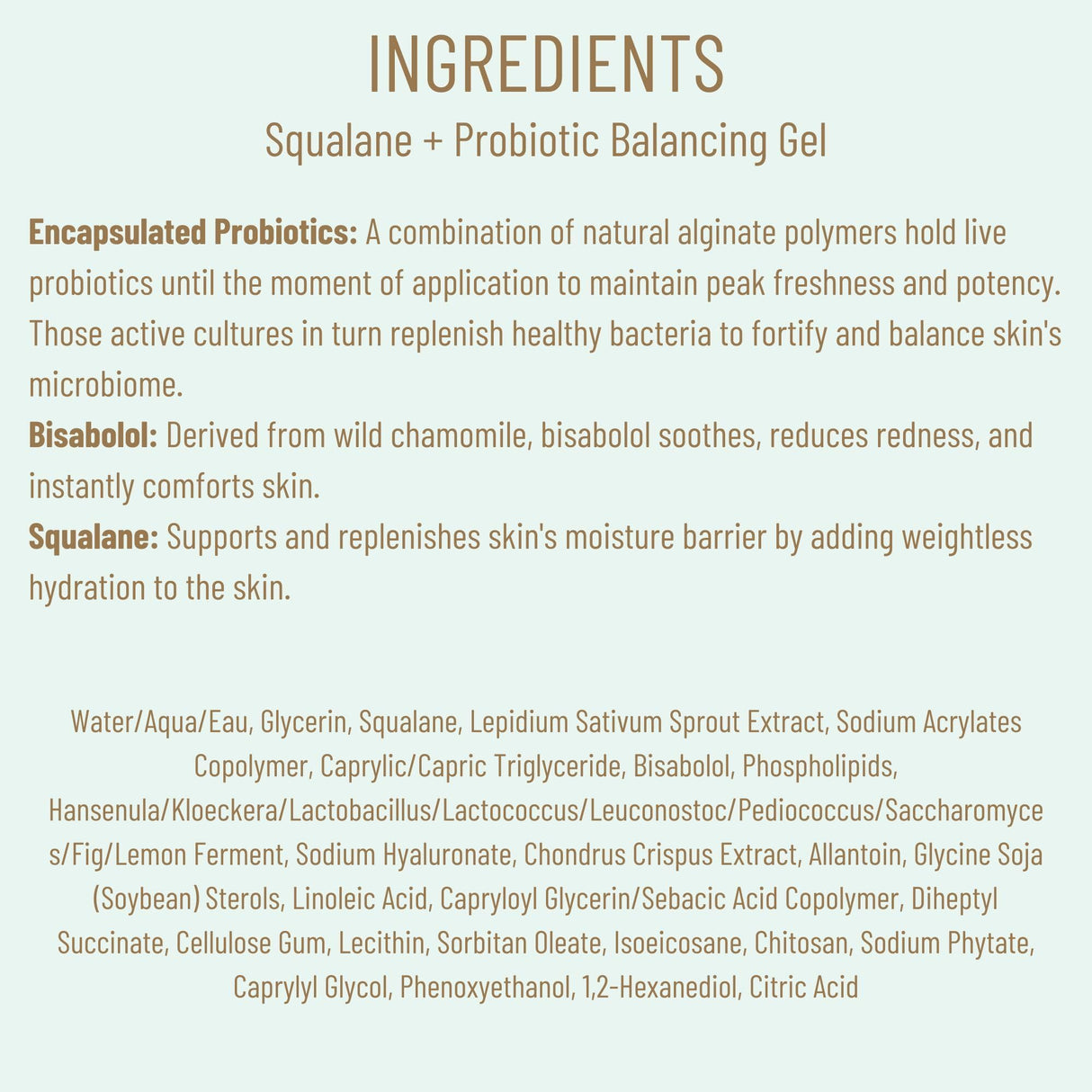 Biossance Squalane + Probiotic Balancing Face Gel Moisturizer - Advanced Formula for Oily & Acne-Prone Skin, Encapsulated Probiotics, Reduces Redness & Excess Oil, Soothes Sensitive Skin - 1.69 oz