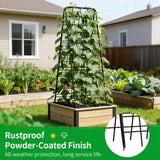 DOLEMODUO Heavy Duty Trellis for Climbing Plants, 50"x17" Adjustable Height Steel Cucumber Trellis, Powder Coated Metal Garden Trellis for Raised Beds,Tomatoes, Cucumbers & Outdoor Vines