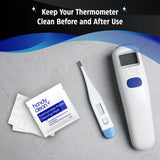 HandyClean Thermometer Cleaning Wipes, 70% Isopropyl Alcohol, Wipes for Probe Thermometer, 1000 ct of 2 x 1 inches Individually Wrapped Wipes