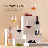 Paksh Novelty Italian White Wine Glasses - - Wine Glass Set for Parties, Weddings, Gifting - Clear Wine Glass, for Red and White Wine - Christmas Gift for Women & Men