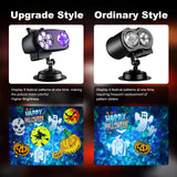 2025 Upgraded Brighter Halloween Decorations Projector Lights for Home, Display 8 Patterns at A Time (Ocean Wave & Patterns), 8 Themes Holiday Projector Christmas’ Day House Decoration Light Show