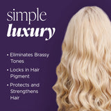 Herbalosophy Purple Shampoo & Conditioner Set for Blonde Gray Hair, Eliminates Brassy and Yellow Tones, Infused with Cocos Nucifera Oil, Free of Sulfate, Parabens and Gluten, 2 x 16.9 Fl Oz