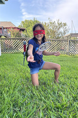 Geamiki Super Hero Cosplay Costume with Weapons Party Halloween Christmas Favors Red