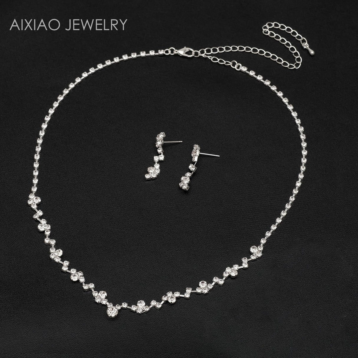 Aixiao Clutch Purse Jewelry Set Wedding Prom Evening Handbag Accessories